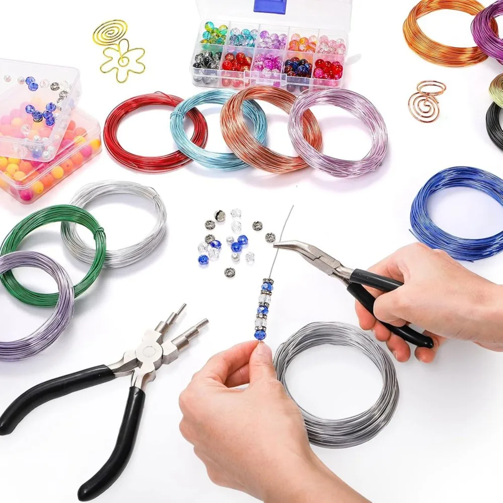 25 Rolls 20 Gauge Colored Aluminum Wire 1230 Ft Flexible Jewelry Beading Wire for DIY Jewelry Crafts Making Art Supplies