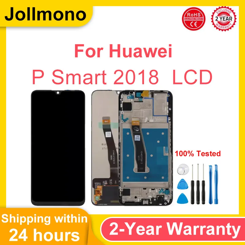 

Для Huawei P Smart 2018 ЖК-дисплей FIG-LX1 LX2 LX3 FIG-LA1 Дисплей с сенсорным экраном в сборе P Smart 2018, запасные части для ЖК-экрана