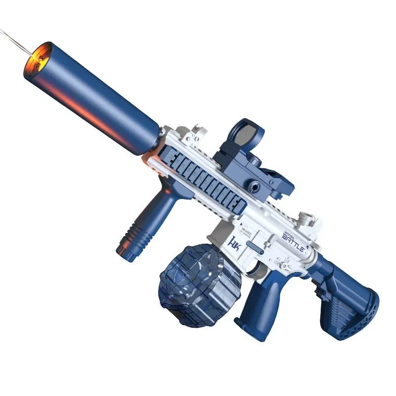 Pistolet à eau électrique M416, jouet d'éclairage de tir, entièrement automatique, piscine d'été, jouet de plage pour enfants, garçons et filles adultes