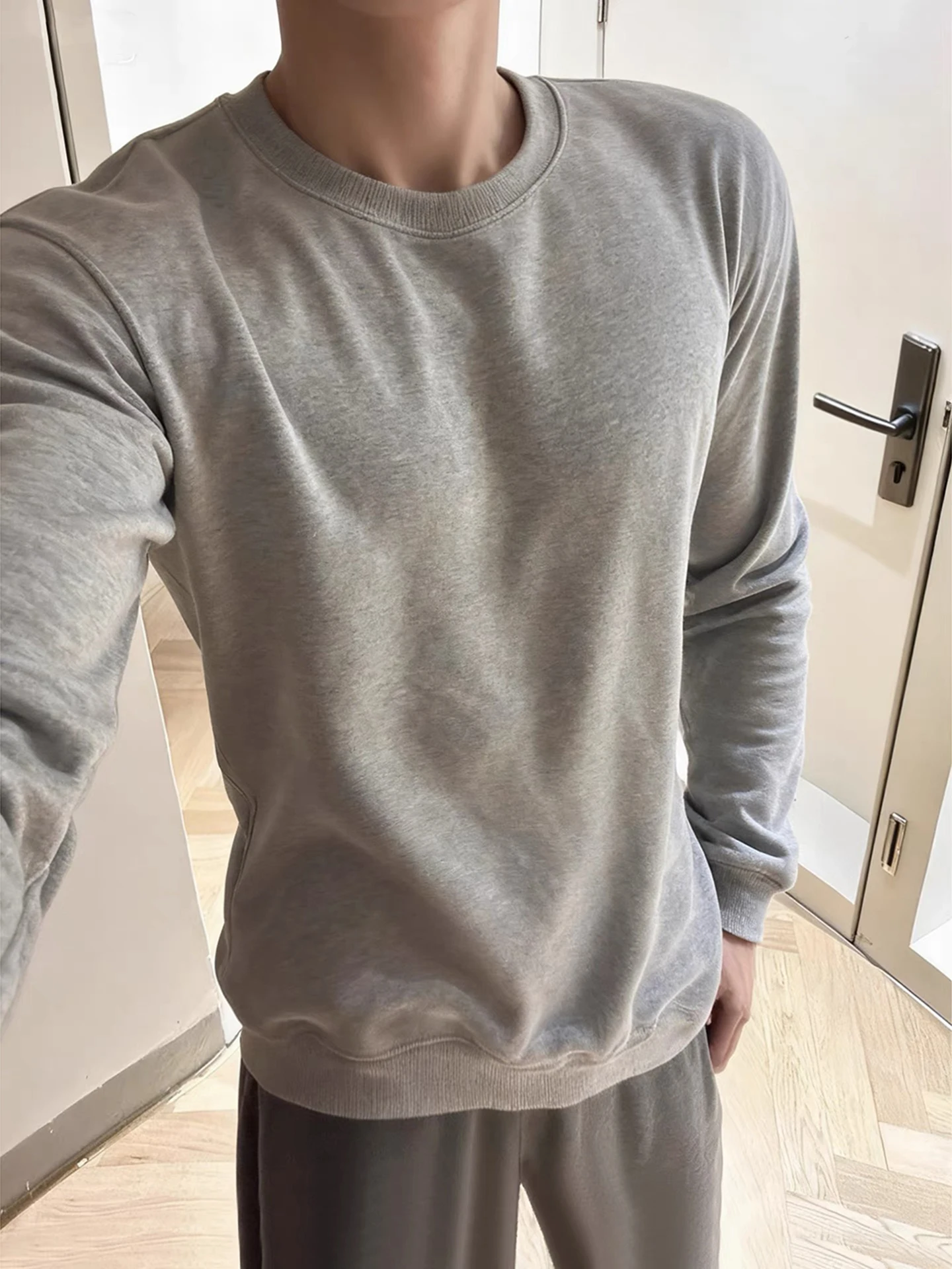 Ay American Sle Fitn Sport Sudadera para hombre Thiened Long Sve Camiseta Aumento muscular Otoño Invierno Térmico Com...