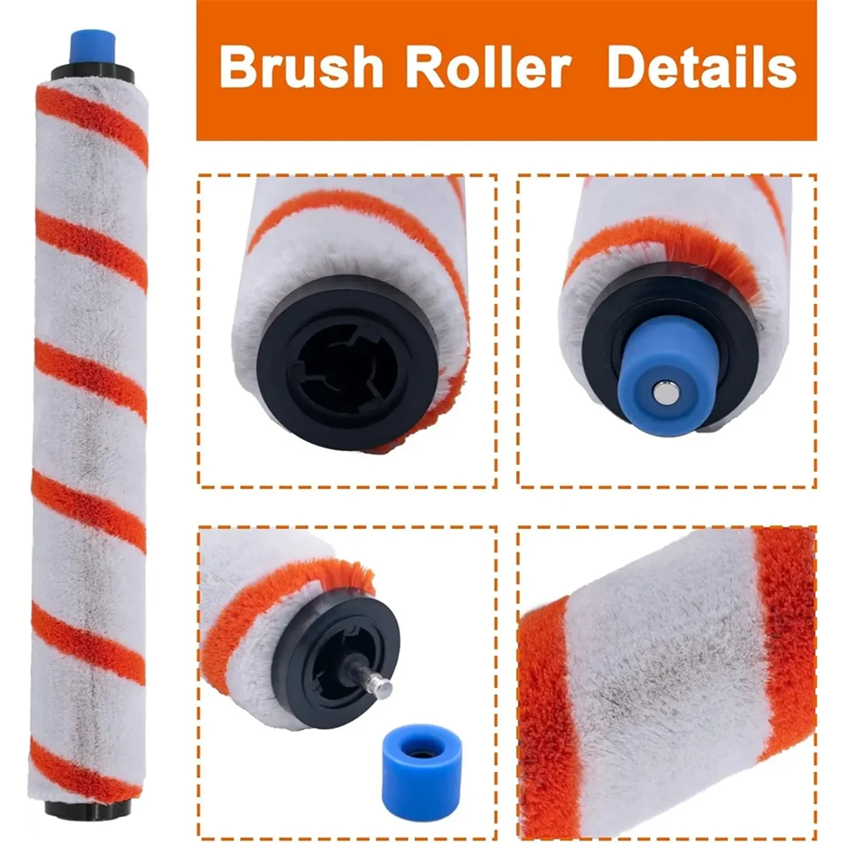 popular 4Pcs for ILIFE W400S/W450 Floor Mopping Robot Roller Brush PW-R020 Vacuum Cleaner Replacement Spare Parts Main Brush