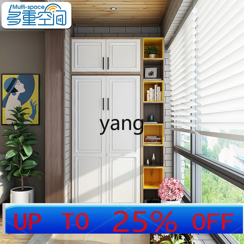 LMM Balcony Invisible, Single Down Turntable Multifunctional Wall Bed Folding Bed Cabinet Against the Wall