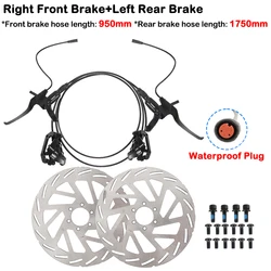 Ebike Disc Brake Brake Calipers Electric Bicycle Hydraulic Disc Brake Kit Power-Off Hydraulic Disc Brake Dual Disc Oil Brake Kit