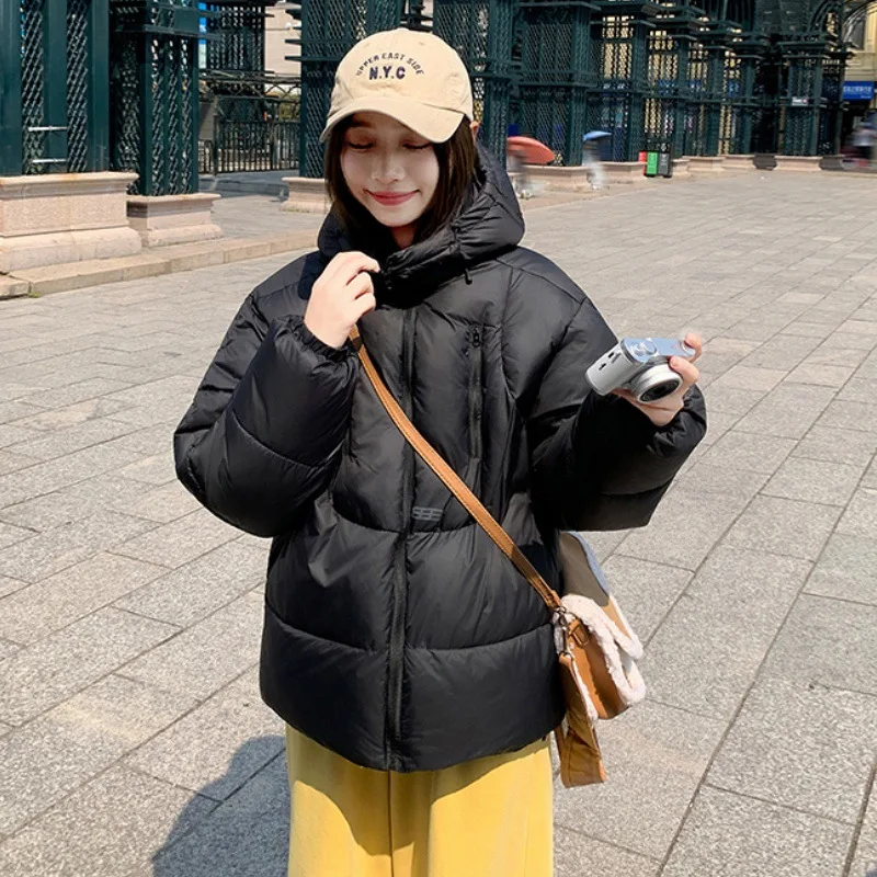 Trends Puffer Jacket Warmth Winter Jacket Women's Parkas Hooded Zipper Quilted Jacket Stylish Winter Clothing Women Trench Coat