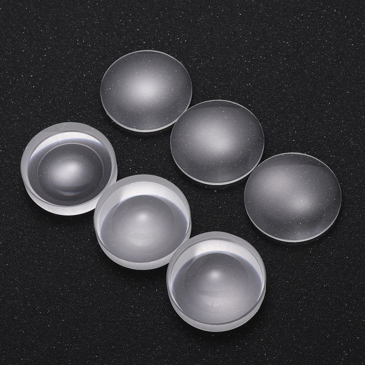 

6Pcs Optical Lens 42Mm Diameter Double Convex Glass Lens Beveled Edges for Scientific Experiments Lab Equipment Projector