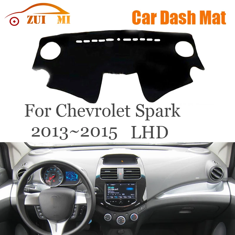 

ZUIMI Dashboard Cover Dash Mat Dashmat For Chevrolet Spark 2013~2015 LHD RHD Dash Board Cover Pad Sun Shade