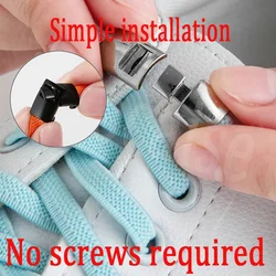 Lacci elastici per scarpe con fibbia Interlock lacci senza cravatta per scarpe da ginnastica lacci piatti per bambini lacci elastici per adulti taglia unica per tutte le scarpe