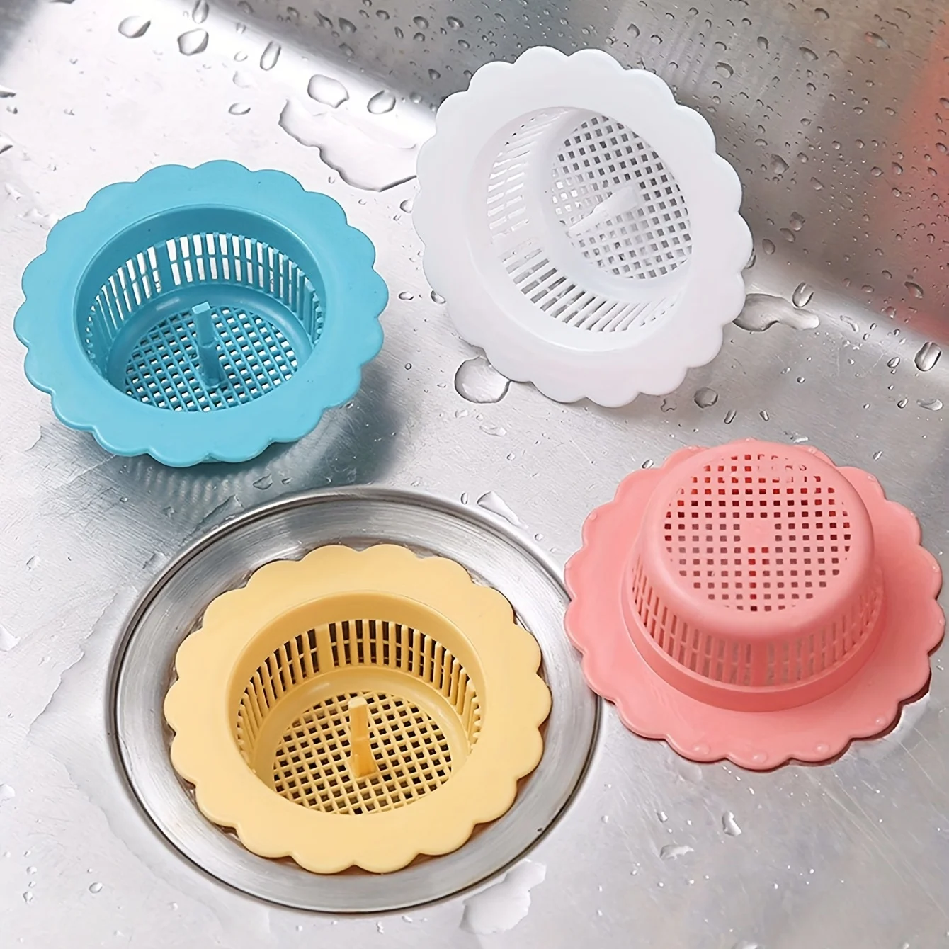 1pc/3pcs/5pcs  Shower Floor Drain, Hair Stopper Catcher, Kitchen Sink Plug, Anti-blocking Bathtub Strainer Sewer