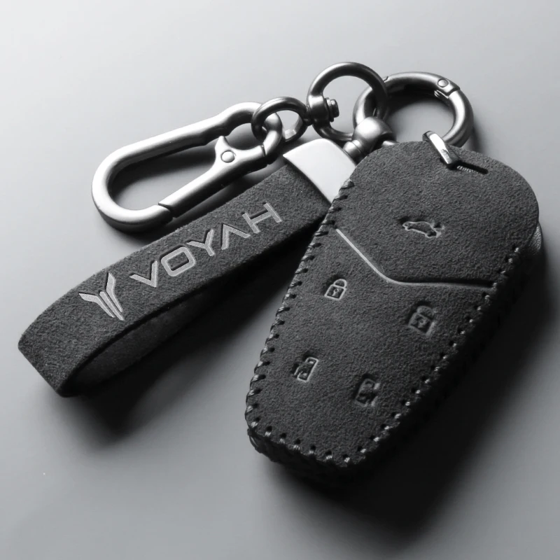 For Voyah Dreamer Free 2022 Alcantara Key Cover Keychain Key Case for Car Accessories