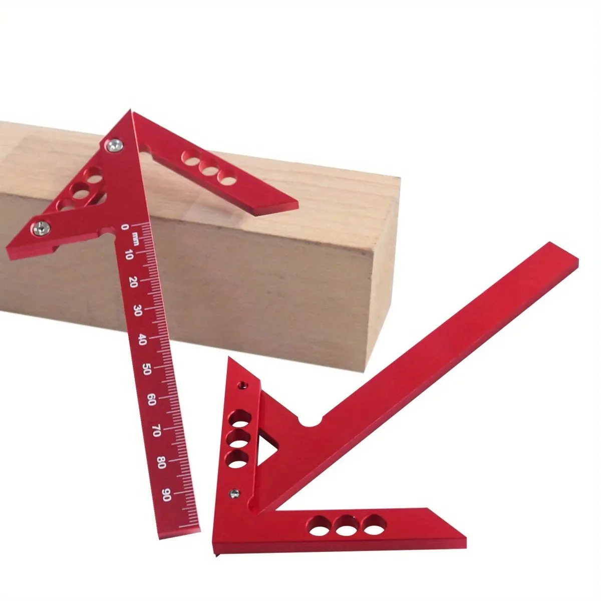 Center Finder, Holzbearbeitung, quadratisch, 45–90 Grad, rechtwinklig, Linienlehre, Aluminium, Center Scribe, Zimmermannslineal, Holz-Messwerkzeug – Detail 3