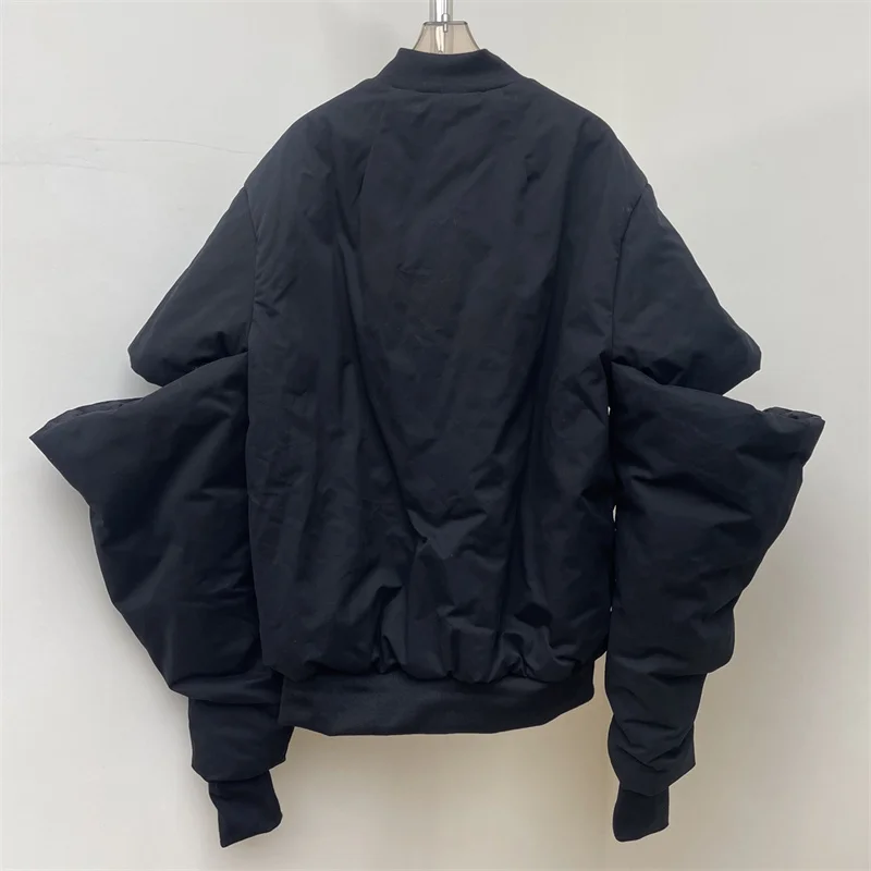 Women's winter jacket 2025 New Baseball collar motorcycle jacket spray bonded cotton filled warm thick coat cotton-padded jacket