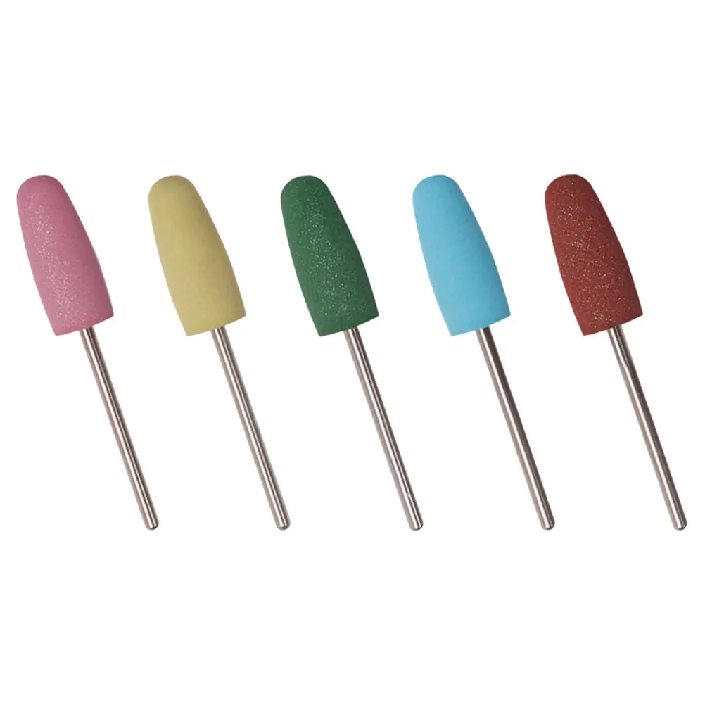 5개입 다기능 네일 비트 안전하고 견고한 폴리싱 드릴 비트 네일 젤 아크릴 재료 매니큐어 용품