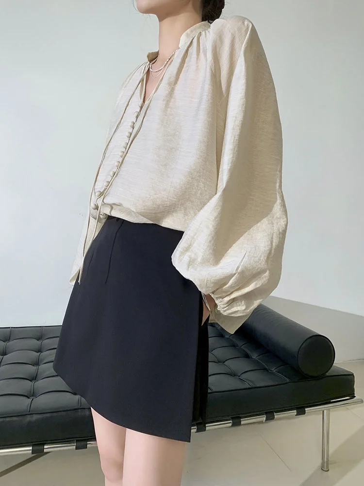 Khaki High Waist Women's  Skirt JWUNIQUE Design Sensation Slimming Short Skirt Pants Autumn 2024 New Style Commute Simple