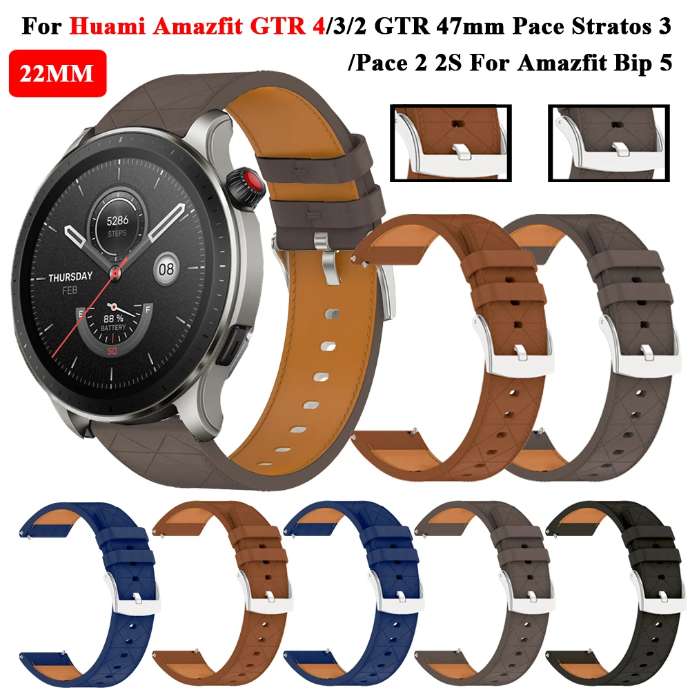 

Сменный ремешок для Huami Amazfit GTR4/3/2 GTR 47 мм Pace Stratos 3 2 2S, аксессуары, ремешок для часов 22 мм для Amazfit Cheetah Pro