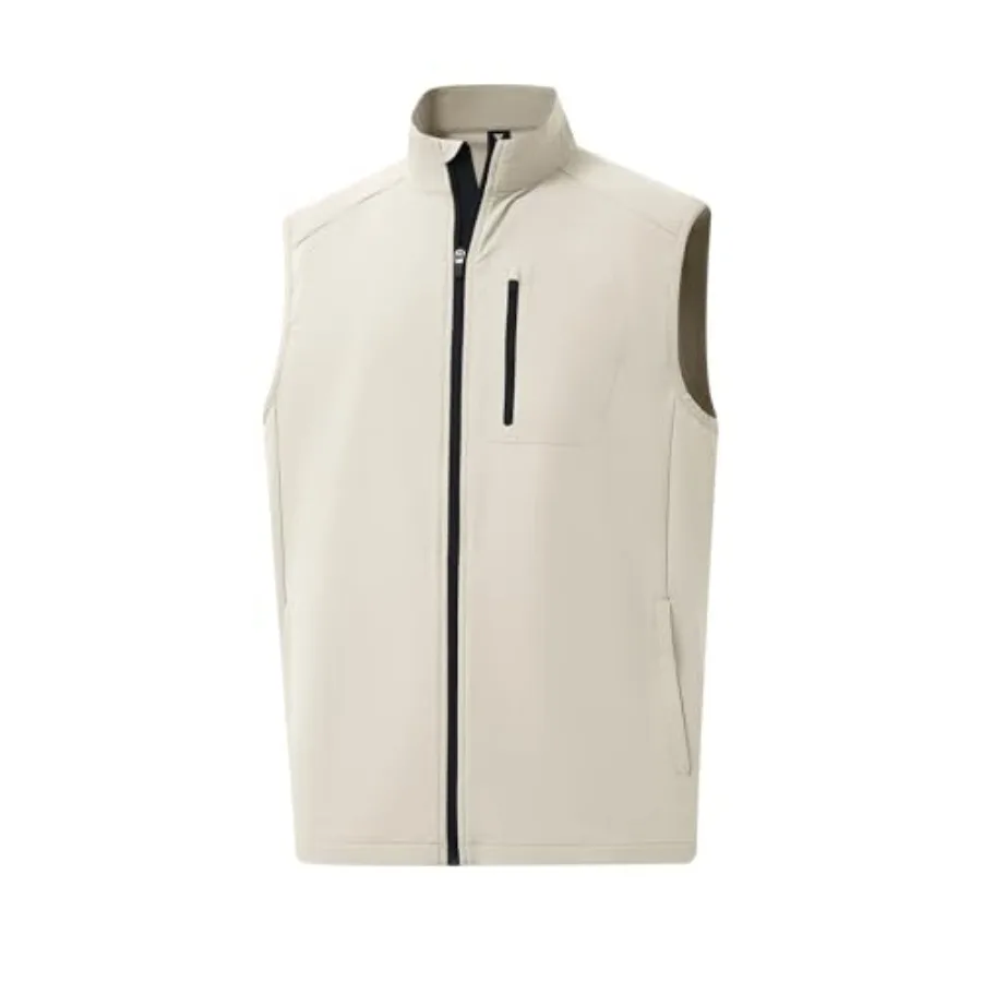 

Mens Vests Outerwear Windproof Lightweight Softshell Vests Zip Pockets Sports Sleeveless Jacket Golf Vests for Men