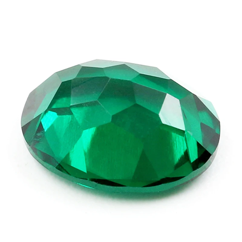 Lab Grown Colombia Emerald Oval Shape Natural Color Hand-cut Hydrothermal Gemstone for Jewelry Making Selectable AGL Certificate