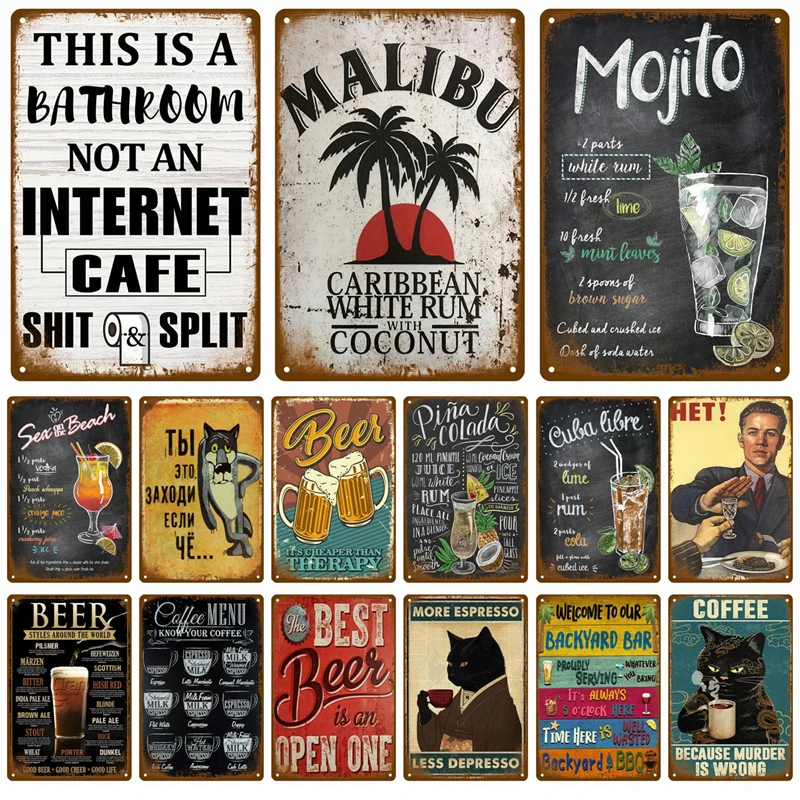 Vintage Heimdekor Whiskey Metallschild Plakette Pub Retro Alkohol Blechschild Bier Wandkunst für Bar Pub Club Männerhöhle Dekoration