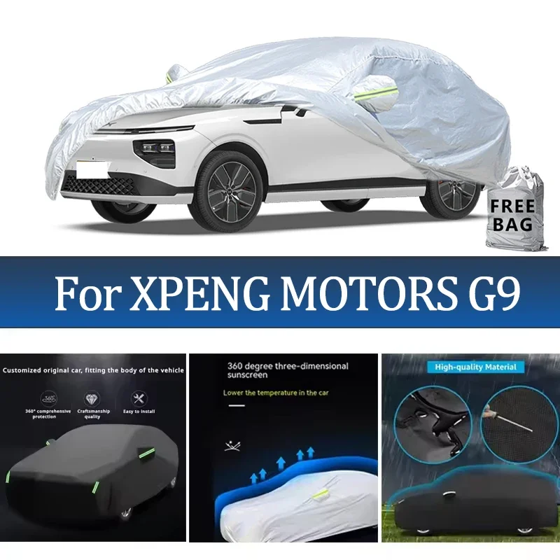 

For XPENG MOTORS G9 Car Cover Outdoor Protection Covers Snow Sunshade Waterproof Dustproof Exterior UV Car Accessories