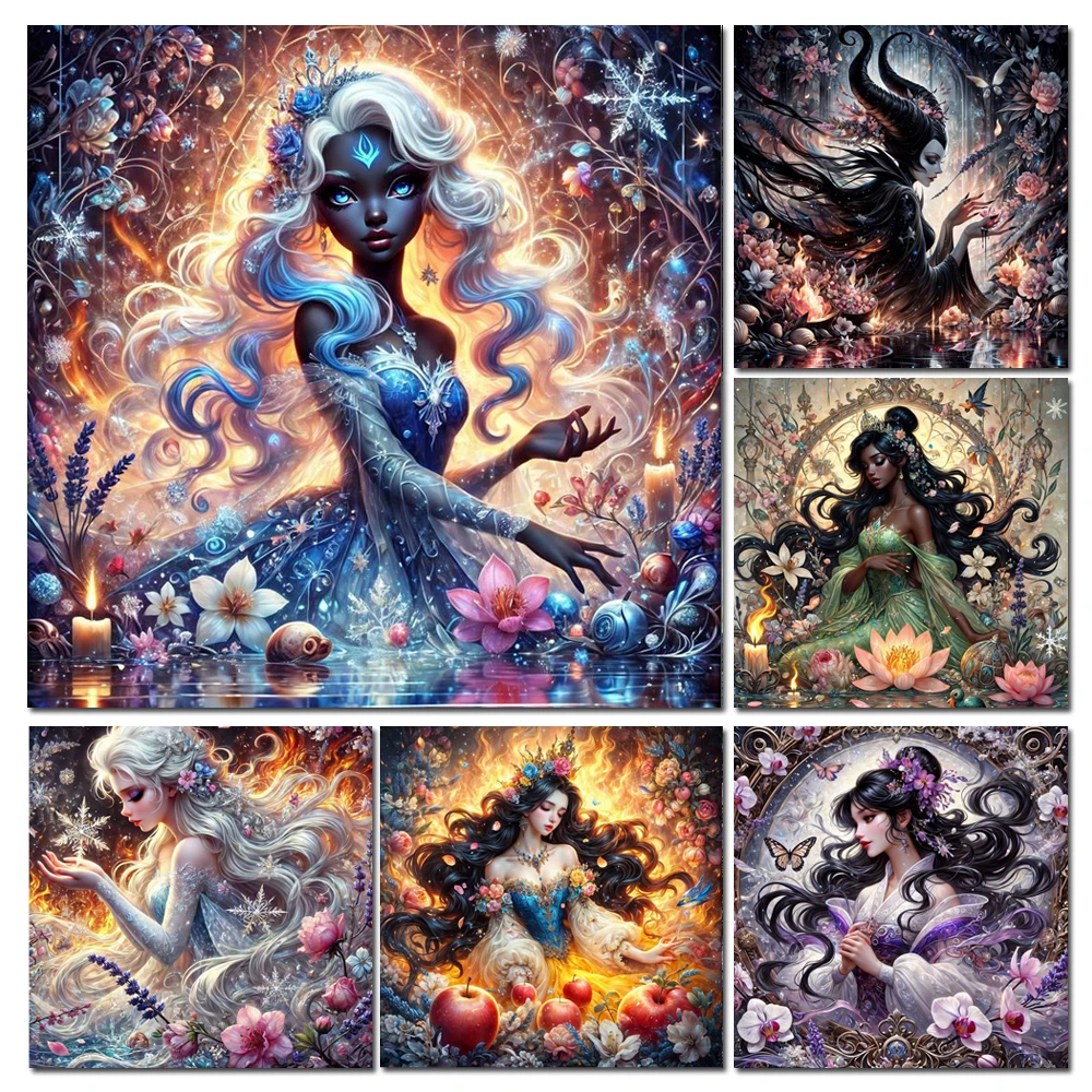 

DIY Vibrant Colors Beautiful Cartoon Girl DIY 5D Diamond Painting New 2026 Full Mosaic Diamond Art Embroidery Big Size For Decor