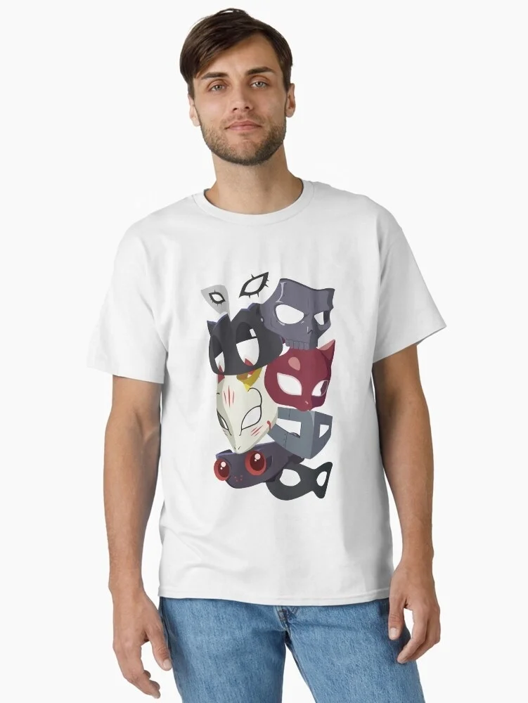

Dark - Fantasy - and - Anime - Fan's Crew Neck T - Shirt Featuring A Stylish Mask - Collection Motif Print New Arrival Tee S-4XL