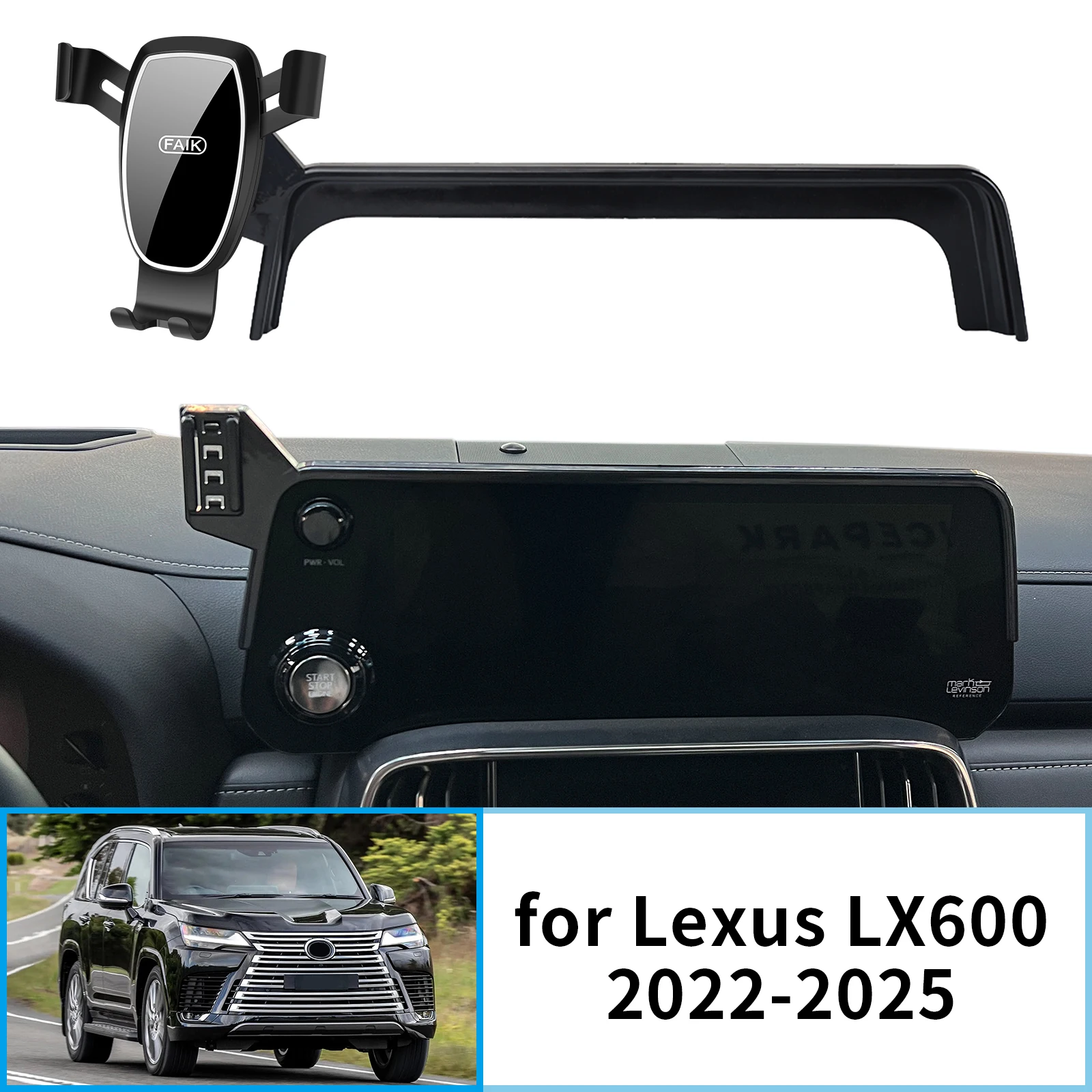 for Lexus LX600 2022~2025 GPS Bracket Navigation Stand Auto Accessories