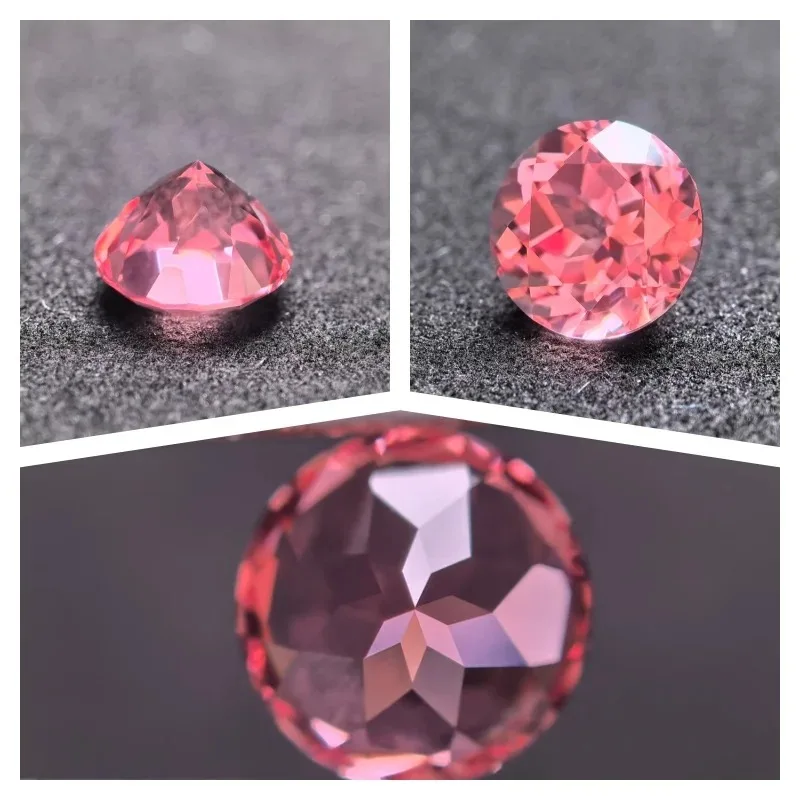 Lab Grown Padparadscha Multiple Shape Extremely Shiny Gemstone for DIY Charms Jewelry Making Materials Selectable Certificate