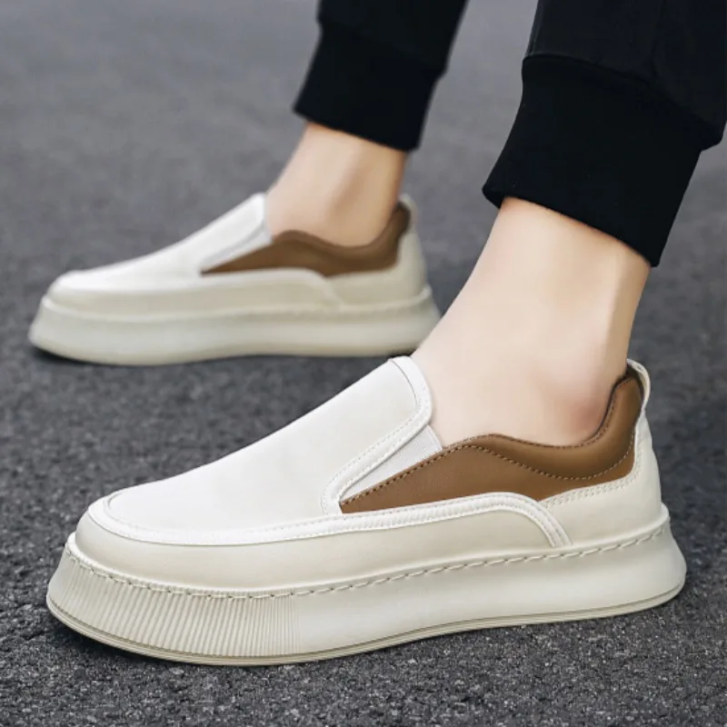 Men Casual Shoes Soft sole Comfortable Walking Sneakers Low Top  Loafers Light Breathable Driving Shoes Slip on Trend Board Shoe