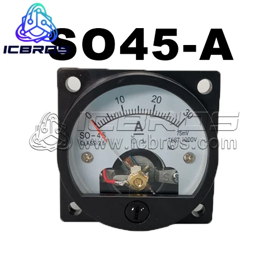 SO-45 CirCular Pointer DC Ammeter 2A 10A 30A 50A 100A 200A 300A 45*45mm 45x45 SO45 45 45