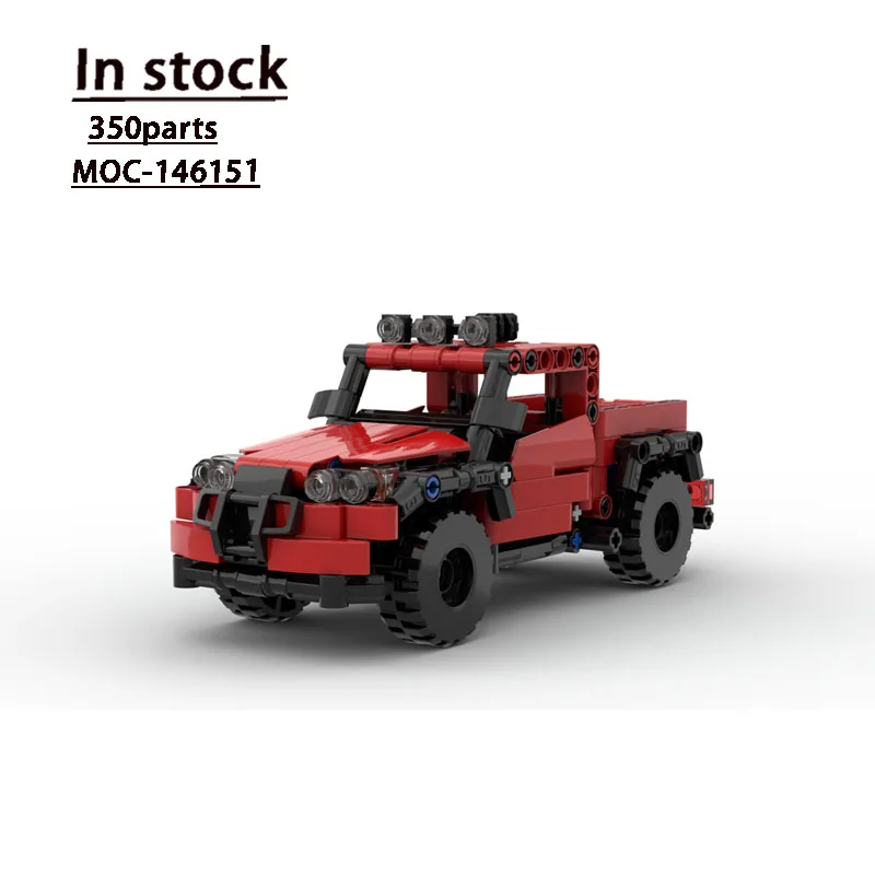 

MOC-146151 Новая классическая модель мини-грузовика, 350 деталей, игрушка в подарок для мальчиков и детей на день рождения и Рождество