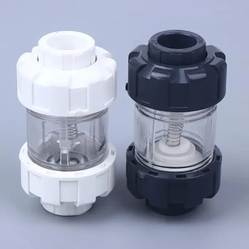 Single Unit Anti-Siphon Aquarium Valve; Transparent 20/25/32mm Fish Tank Check Valve