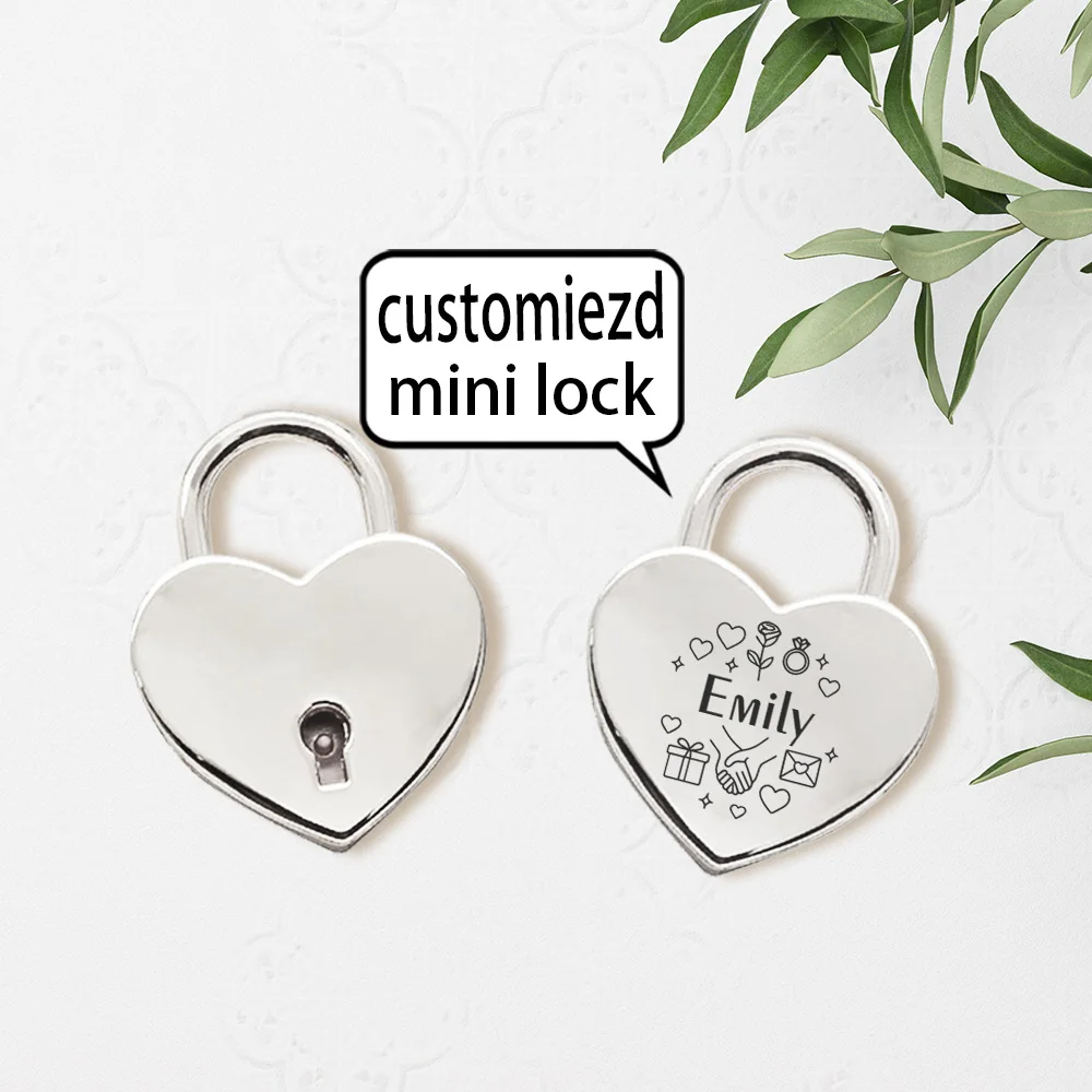 A custom-made padlock, combination lock Rust-proof padlock Anti rust, anti-corrosion, long-lasting love engagement gift