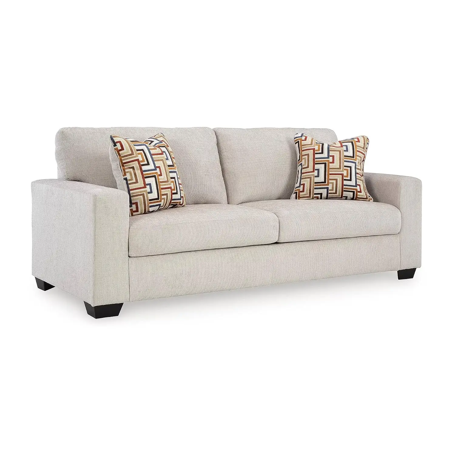 Chenille 3 Seater Track Arm Sofa Stone 85 in, Customized