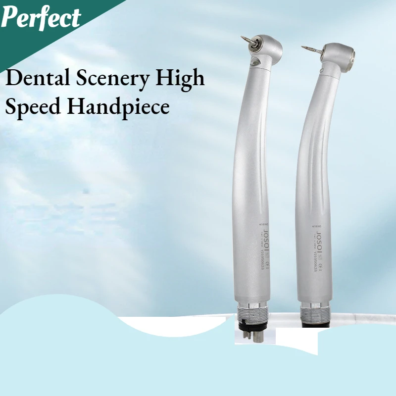 2/4 Holes Dental High Speed Handpiece LED Self-Power E-generator Standard Head Push Button 3 Water Spray Air Turbine