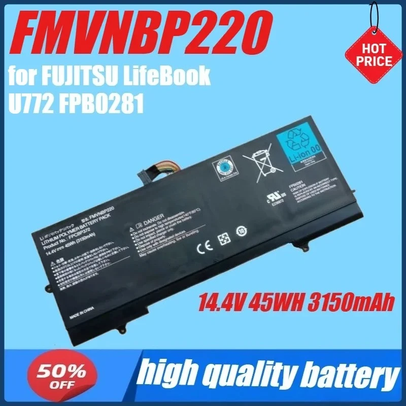 

14.4V 45WH 3150mAh Laptop Battery FMVNBP220 FPCBP372 for FUJITSU FPB0281 LifeBook U772