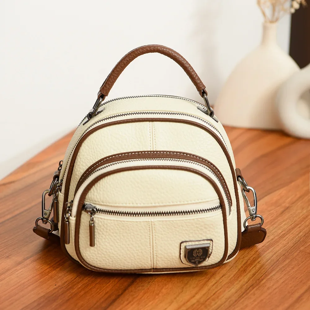 

2025 Genuine Leather Crossbody Bag for Women | Multi-Compartment Work Tote | Spacious Square Office Bag Fall Winter Essentials