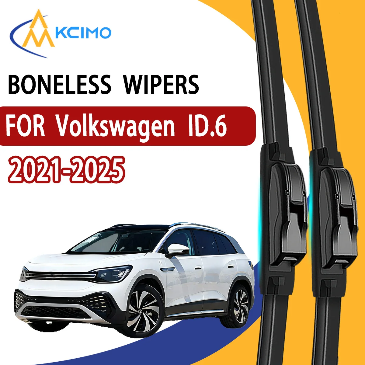 

2Pcs Front Windshield Wiper Blades For Volkswagen ID.6 2021-2025 Windscreen Window Car Accessories