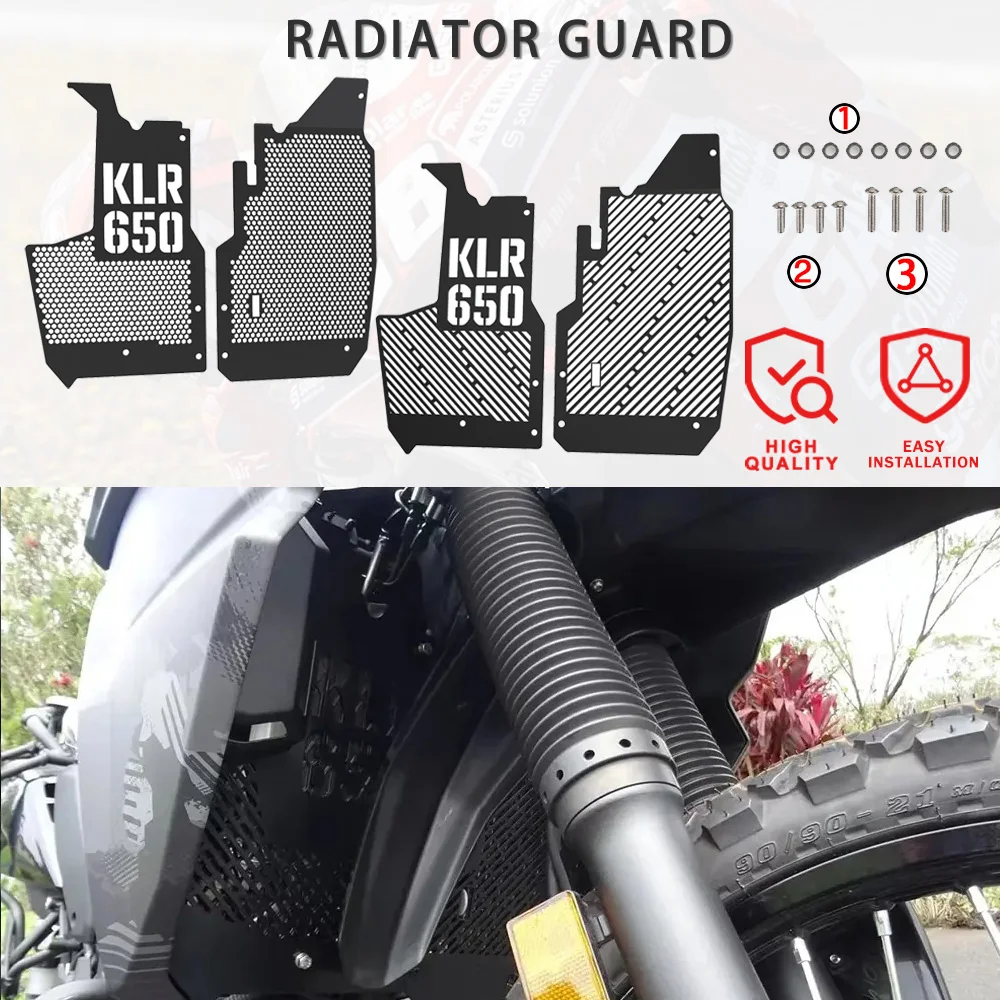 

Мотоциклы с ЧПУ для Kawasaki KLR650 2022 2023 2024 KLR 650 S Traveler Adventure, решетка радиатора, защита Protetor