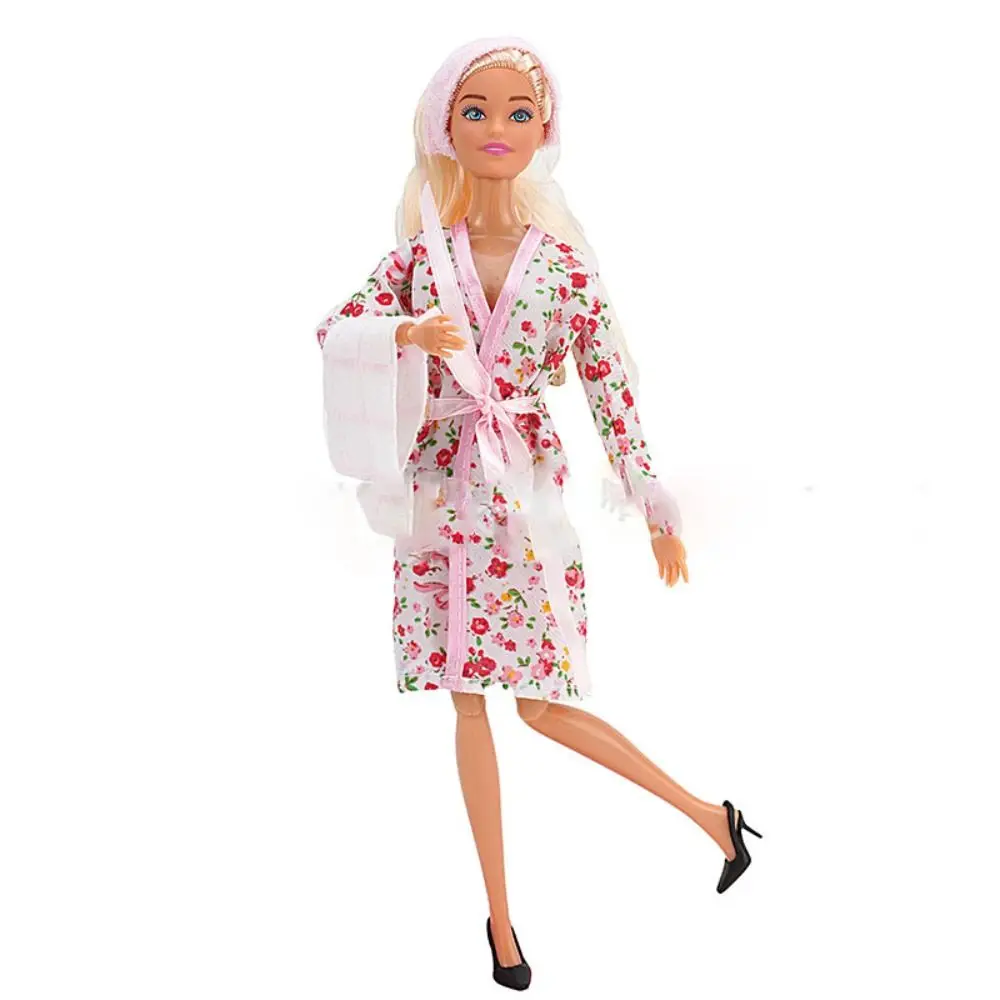 ชุดนอนทำมือสำหรับใส่ในห้องนอน แฟชั่นเสื้อคลุมอาบน้ำที่ใส่สบาย ชุดนอนสำหรับตุ๊กตาขนาด 30 ซม.