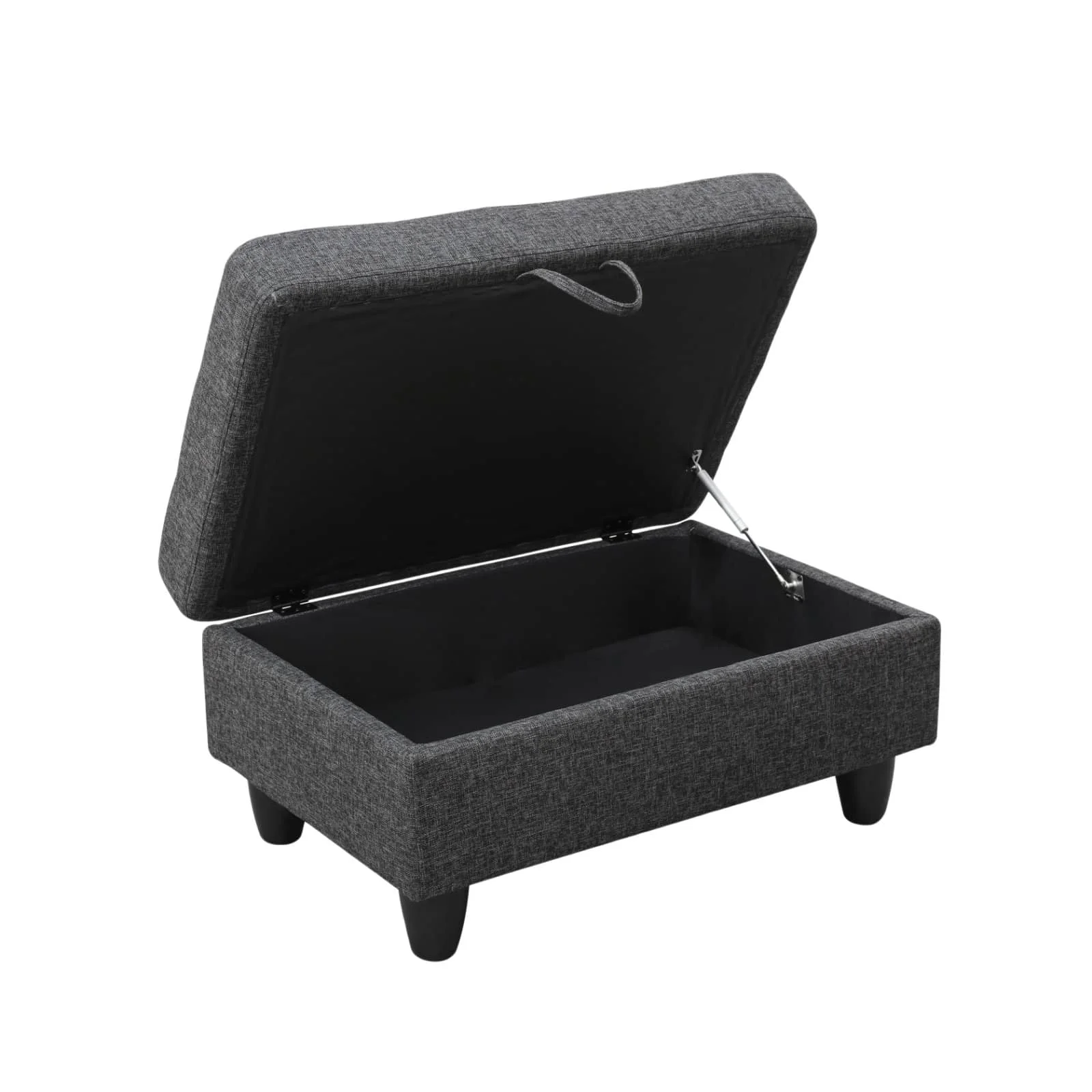 مسند قدم تخزين إسفنجي عالي الكثافة من مادة مزدوجة حديثة بارتفاع 17.5 بوصة مع تصميم X Stitch لديكور المكاتب المنزلية