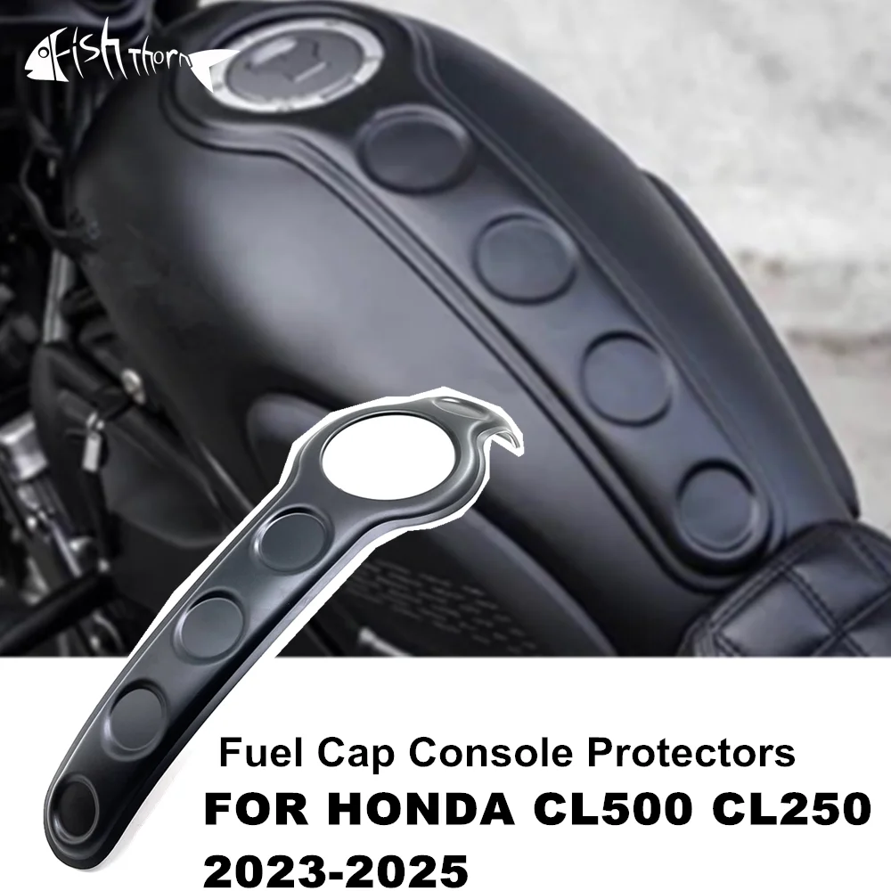 Motorcycle ABS Black Fuel Gas Tank Cap Console Protector Cover For Honda CL500 CL300 CL250 2023-2025