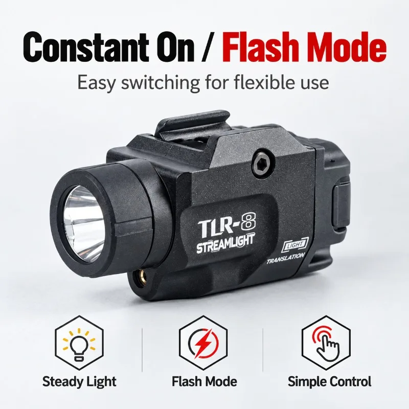 Hobby Assembly Alloy X400U Light Unit, Rail Mount LED with Dual Beam Effect