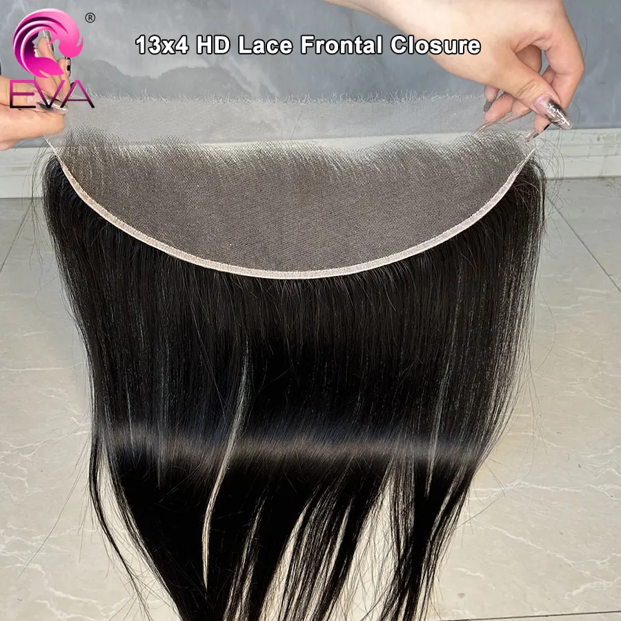 Eva Hair Ultradun HD Kant Voorgeplukt Haarlijn 13x6 HD Kant Frontale Sluiting Huidachtig Echt HD Kant Kleine knopen 5x5 HD Sluitingen