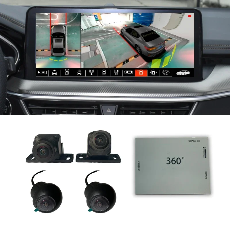 HD 3D 360 Degree Birds Eye Panoramic Around View  car Camera System  For Ford