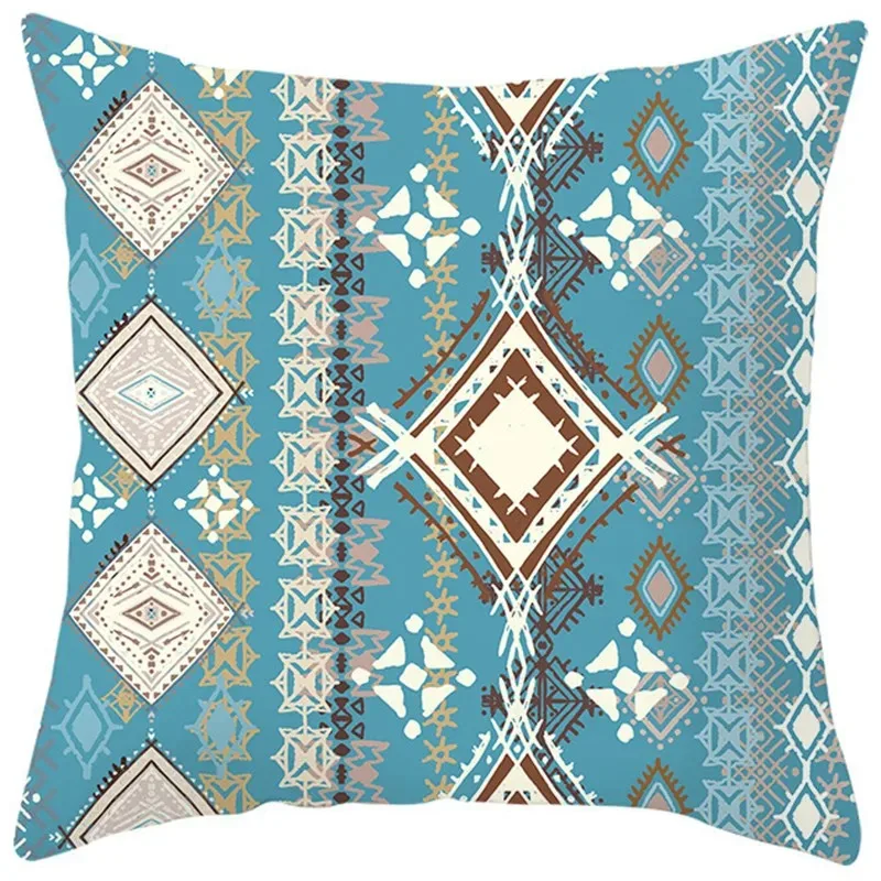 Bohemian ethnic style pillowcase living room sofa pillowcase B&B decorative colorful geometric pattern cushion cover