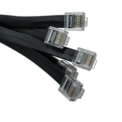 LAN Network Short Cat5e Ethernet Patch Cable Flat RJ45 Computer Cord for Router, Modem,Switch, Server 0.1M 0.2M 0.3M