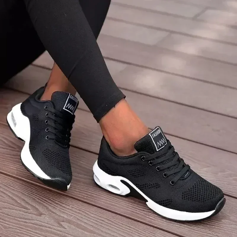 Chaussures de course respirantes pour femmes, baskets décontractées pour femmes, chaussures de sport légères pour l\'extérieur, plate-forme de marche