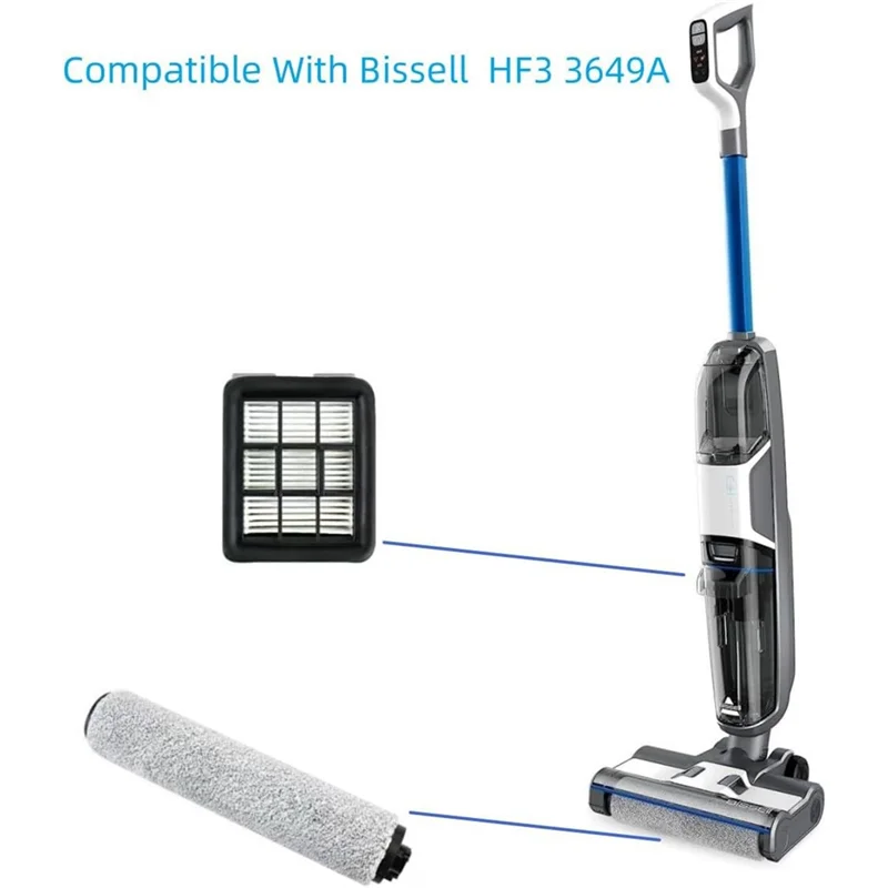 

A07F-Replacement Spare Parts Brush Roll And HF3 3649A Vacuum Filters For Bissell Crosswave Vacuum Cleaner Brush Roller Hepa Filt