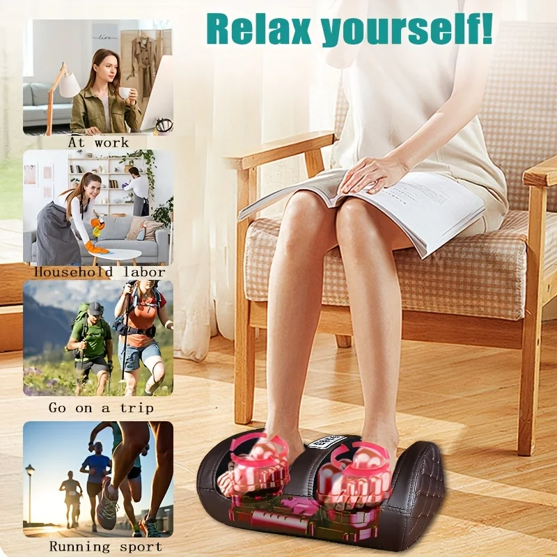 oot and Leg Massager, Foot Sole Acupoint Massage, Meridian Massage Device. Features Foot Sole Kneading and Acupressure Pushing T
