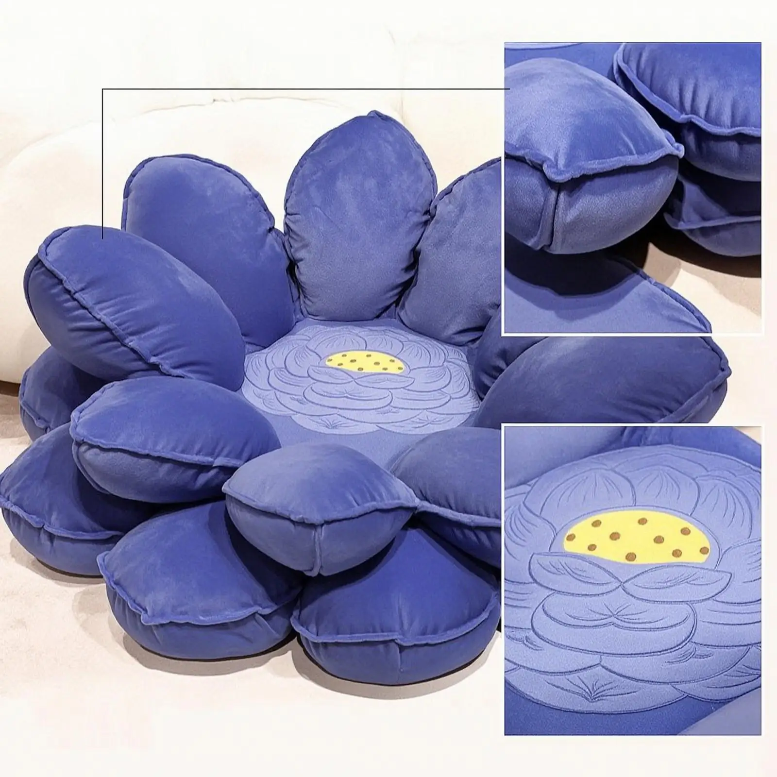 Flower Floor Cushion Stuffed Flower Seat Cushion Soft for Balcony