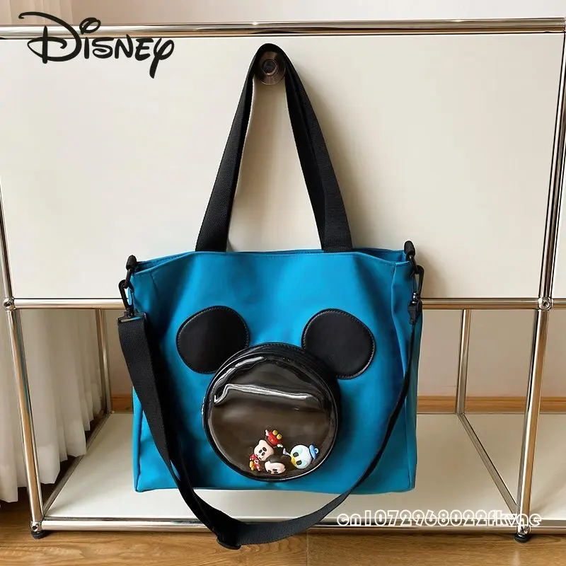 Disney Mickey Bolsa Moda Dos Desenhos Animados das Mulheres de Grande Capacidade Crossbody Bolsa Ombro Estudante Saco Armazenamento Computador Portátil